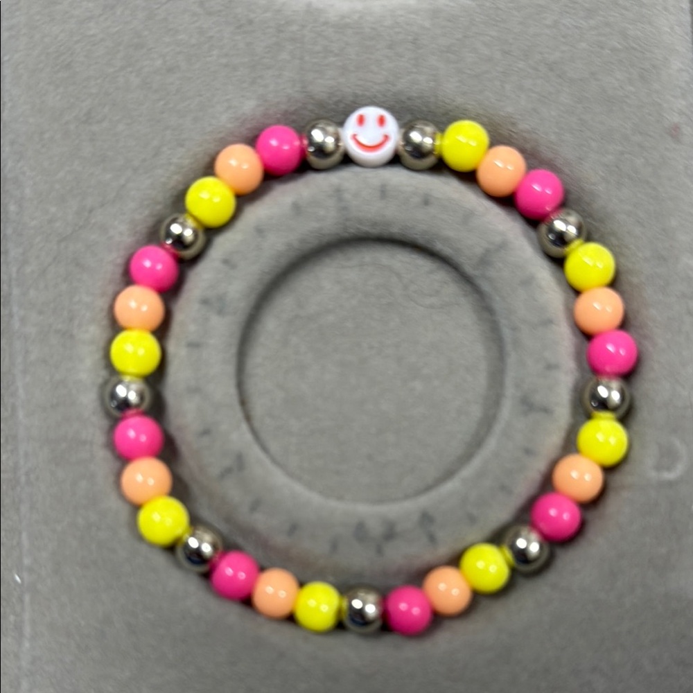 Handmade Vibrant Beaded Jewelry Bracelet Set. Colorful Vibrant Fun - Picture 3 of 3